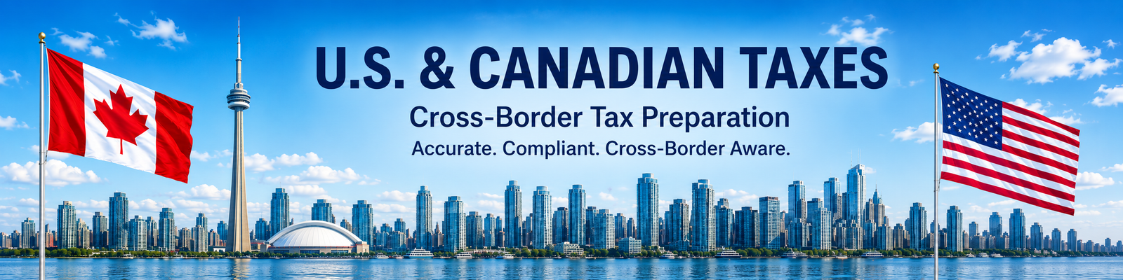 U.S. and Canadian taxes cross-border tax preparation banner